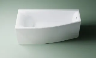 Ванна из искусственного камня Astra-Form Скат 01010014 левая 170x75 см белый глянец